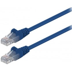 Καλώδιο δικτύου CAT5e, U/UTP 1m Μπλε- 68340